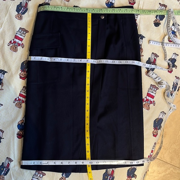 NWT - *RARE - Sample* Women's Tomorrowland Wrap Wool Skirt / Navy / Size 38 - Picture 11 of 16